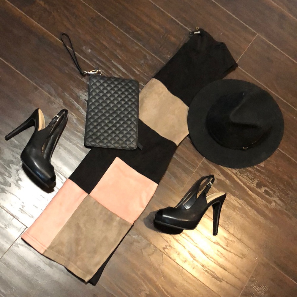 Smash! Super soft, vegan suede, geometric dress